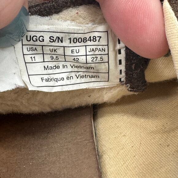 UGG Australia TOMI Brown Bomber Leather Suede Sneakers 1008487, women's US-11 - Picture 3 of 11